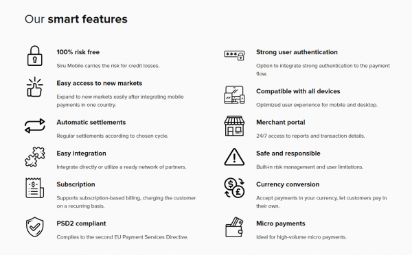 Many advantages using Siru