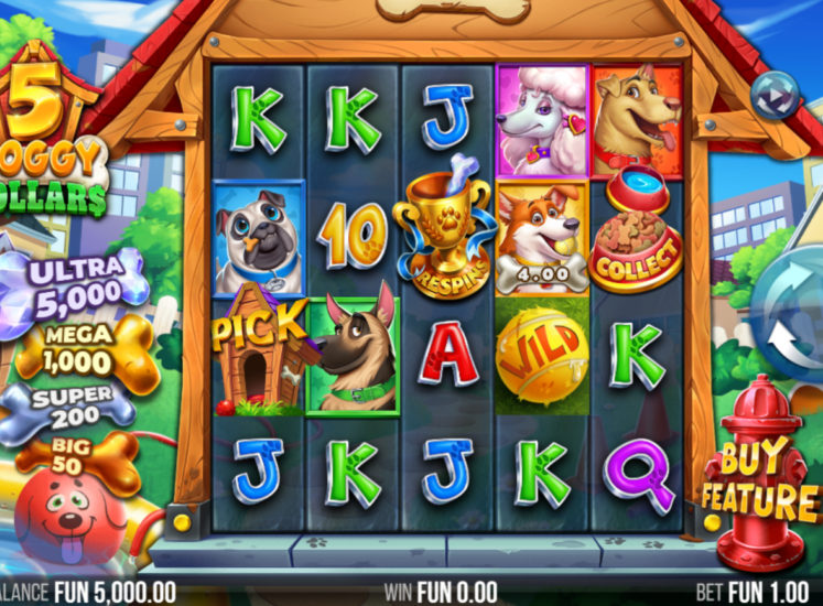 5 Doggy Dollars Slot Base Game