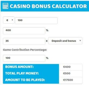 400 percent casino deposit bonus